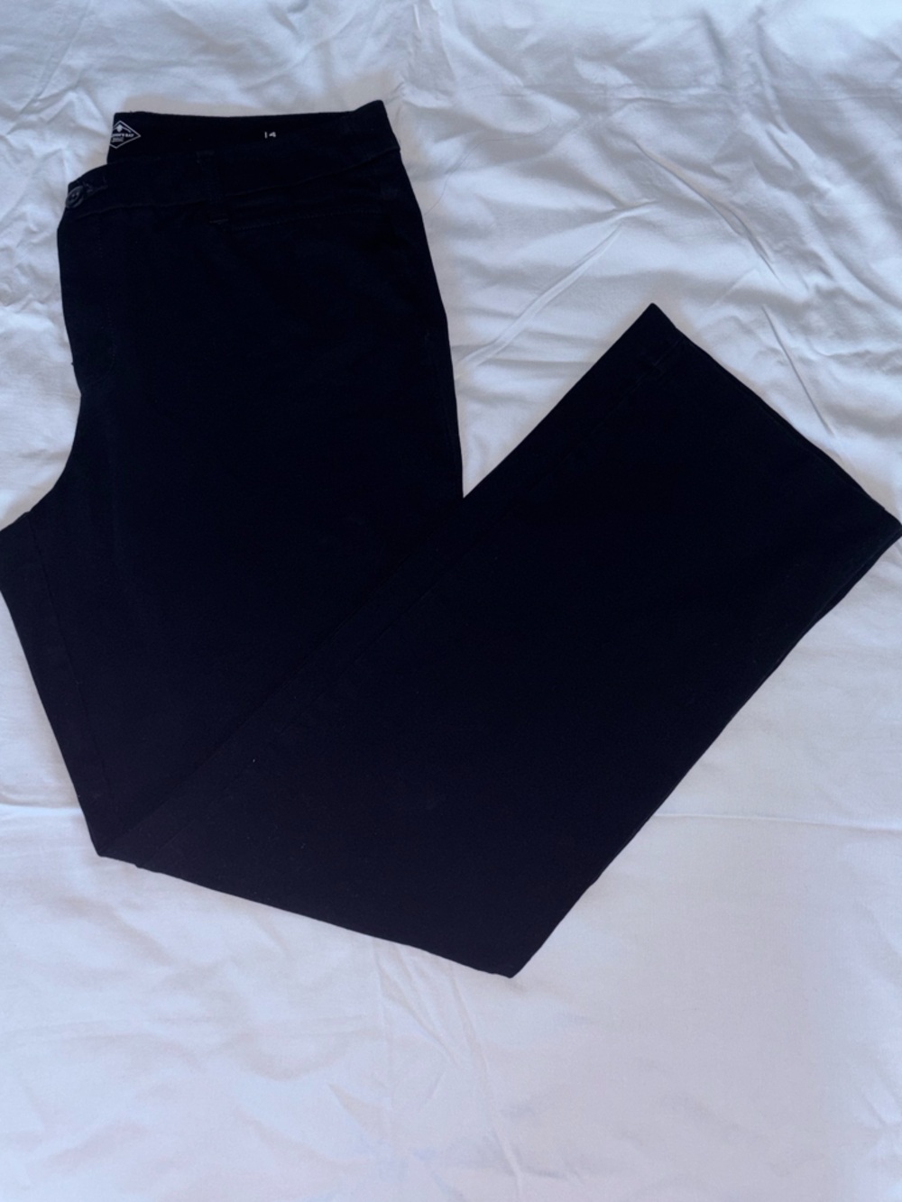 Black straight leg pants